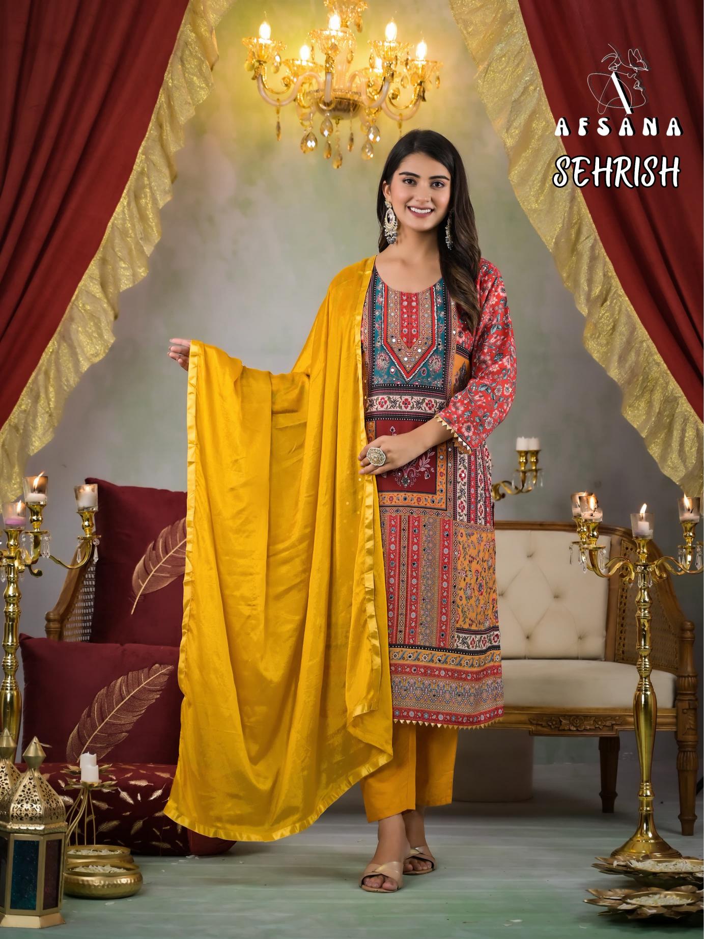 afsana Sehrish Pakistani Suits Online in Surat Wholesale Catalog