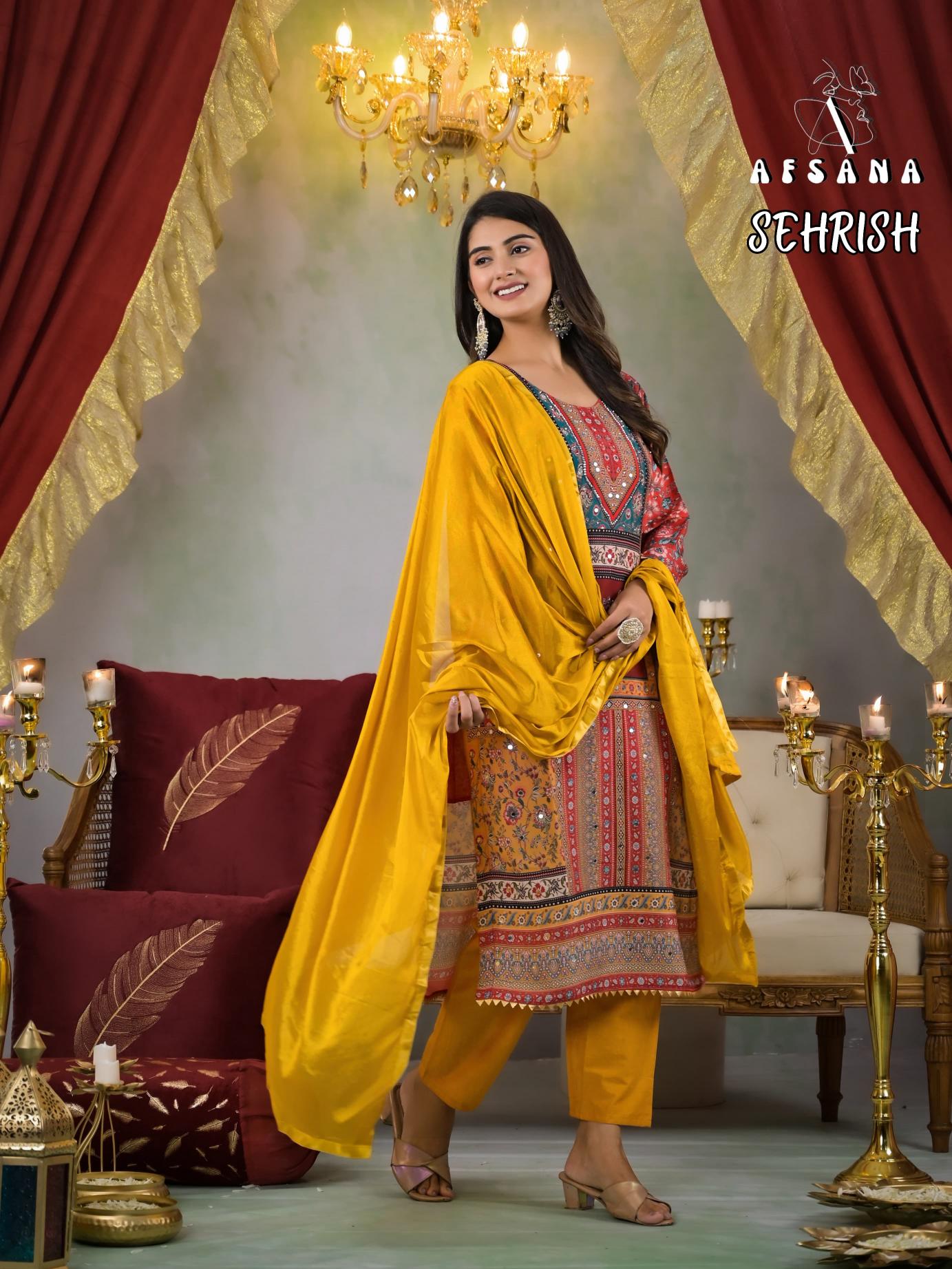 afsana Sehrish Pakistani Suits Online in Surat Wholesale Catalog