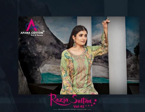 Apna Razia Sultan Vol-45 – Dress Material - Wholesale Catalog