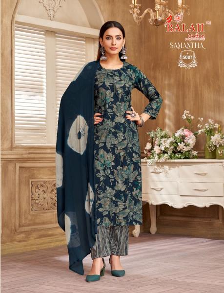 Balaji Samantha Vol-5 – Kurti Pant With Dupatta - Wholesale Catalog