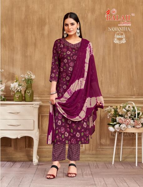 Balaji Samantha Vol-5 – Kurti Pant With Dupatta - Wholesale Catalog