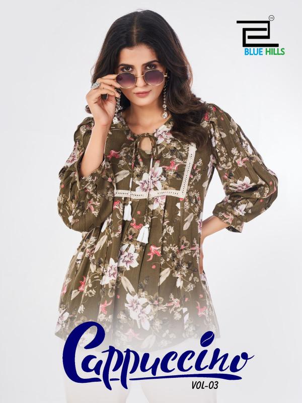 BLUE HILLS CAPPUCCINO VOL 3 Kurti Top Wholesale Catalog