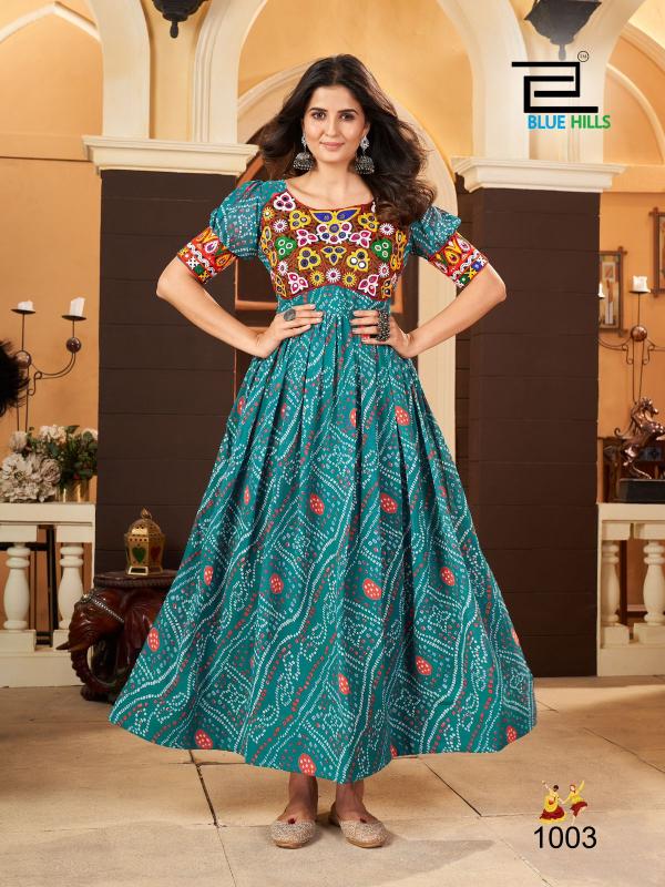 BLUE HILLS Lehariyo Georgette Print Kurti Wholesale Catalog