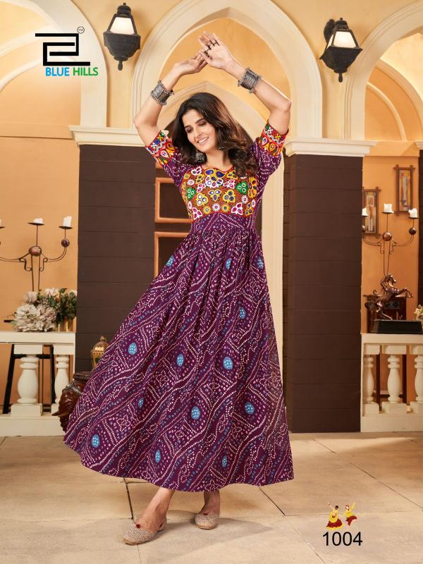 BLUE HILLS Lehariyo Georgette Print Kurti Wholesale Catalog