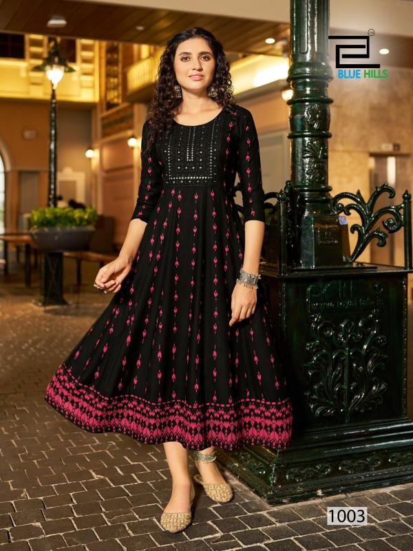 Blue Hills Zudio Rayon Anarkali Kurti Wholesale Catalog