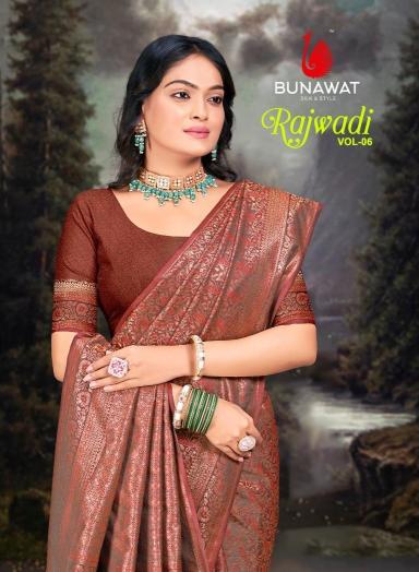 Bunawat Rajwadi Vol 06 Silk Sarees Wholesale Market in Surat 