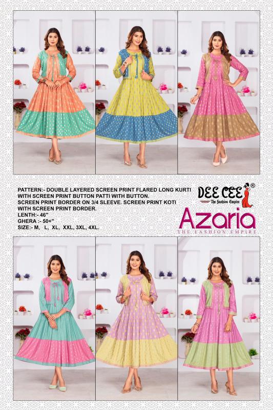 Deecee Azaria Double Layered Kurtis Online India Wholesale Catalog