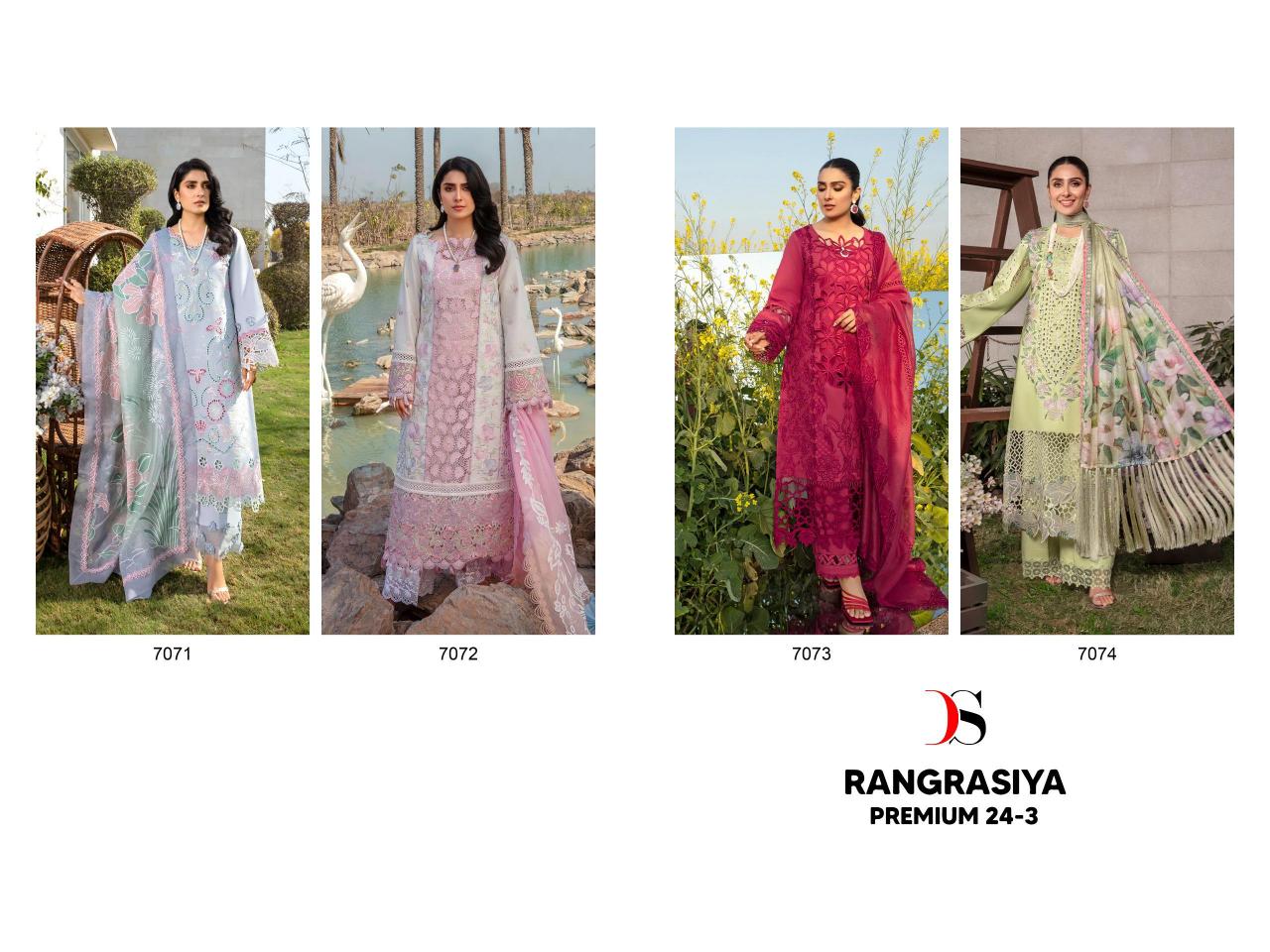 Deepsy Rangrasiya Premium 24 Vol 3 Pakistani Suit Wholesale Catalog