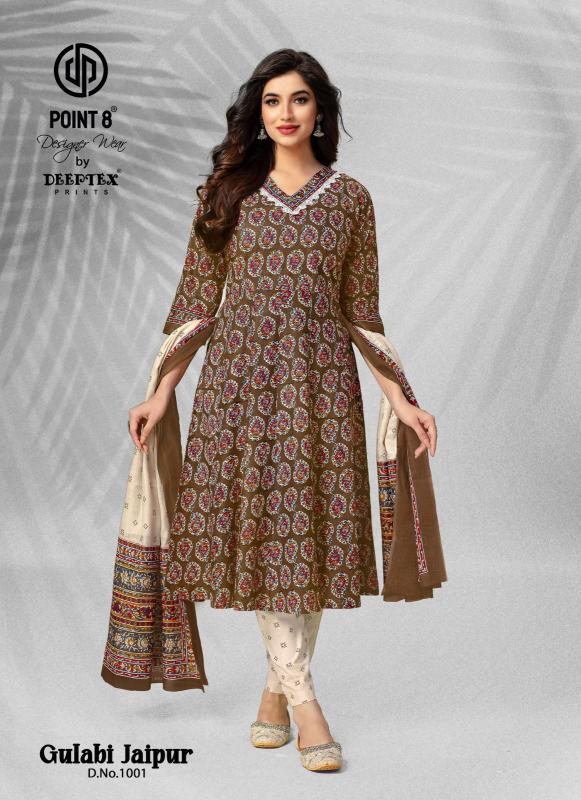 Deeptex Gulabi Jaipur Vol-1 - Anarkali Kurti With Pant & Dupatta - Wholesale Catalog