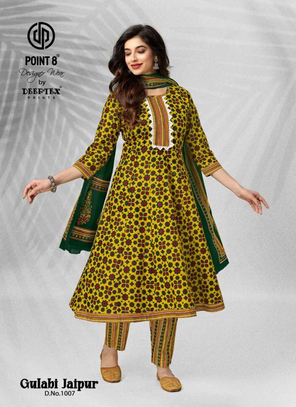 Deeptex Gulabi Jaipur Vol-1 - Anarkali Kurti With Pant & Dupatta - Wholesale Catalog