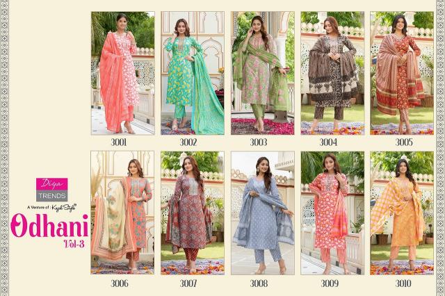 Diya Odhani Vol-3 – Kurti Pant With Dupatta - Wholesale Catalog