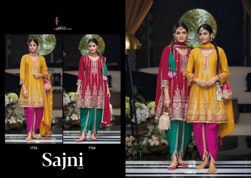 Eba Sajni Vol 2 Chinon Fancy Ready Made wholesale dealers of salwar kameez in surat 