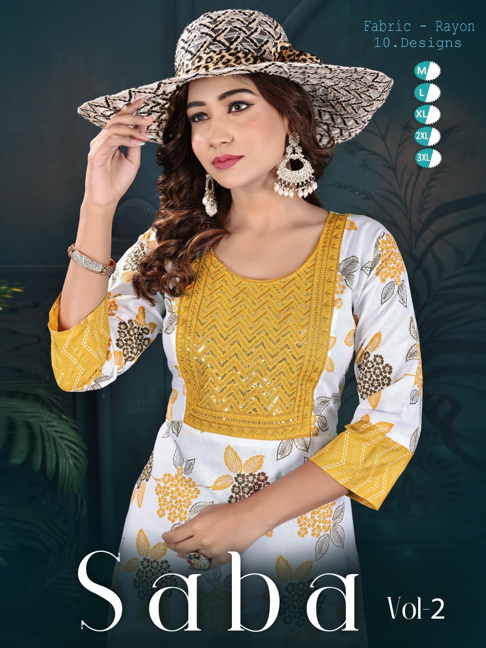 FASHION TALK SABA Vol 2 kurti zone india Wholesale Catalog