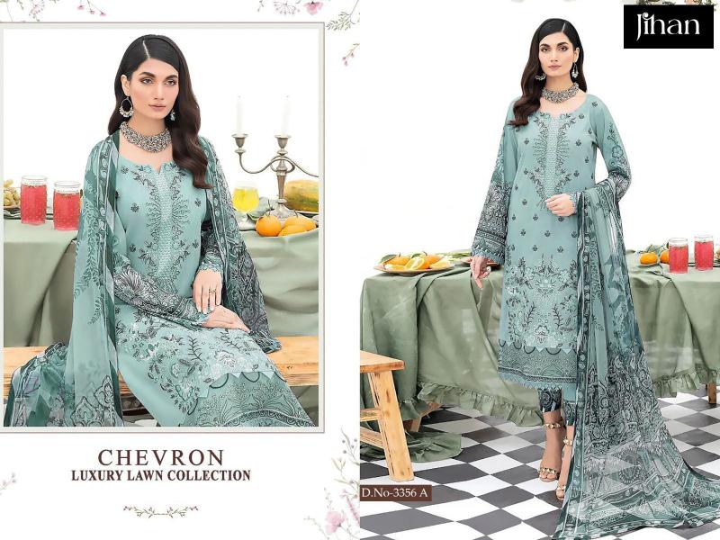 Jihan Chevron 3356 Chiffon Dupatta Pakistani Salwar Kameez Wholesale Catalog