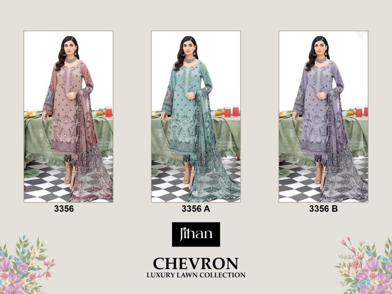 Jihan Chevron 3356 Chiffon Dupatta Pakistani Salwar Kameez Wholesale Catalog