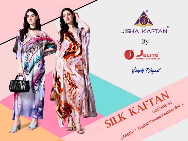 JISHA Silk Kaftan Kurti Wholesale Catalog