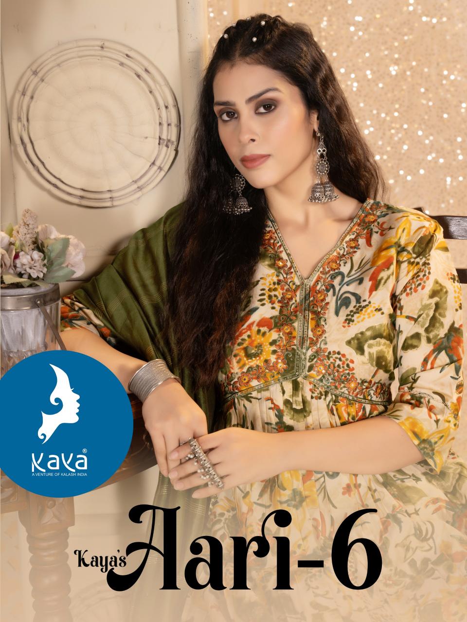 KAYA AARI VOL 6 ALIYA CUT Kurti Wholesale catalog