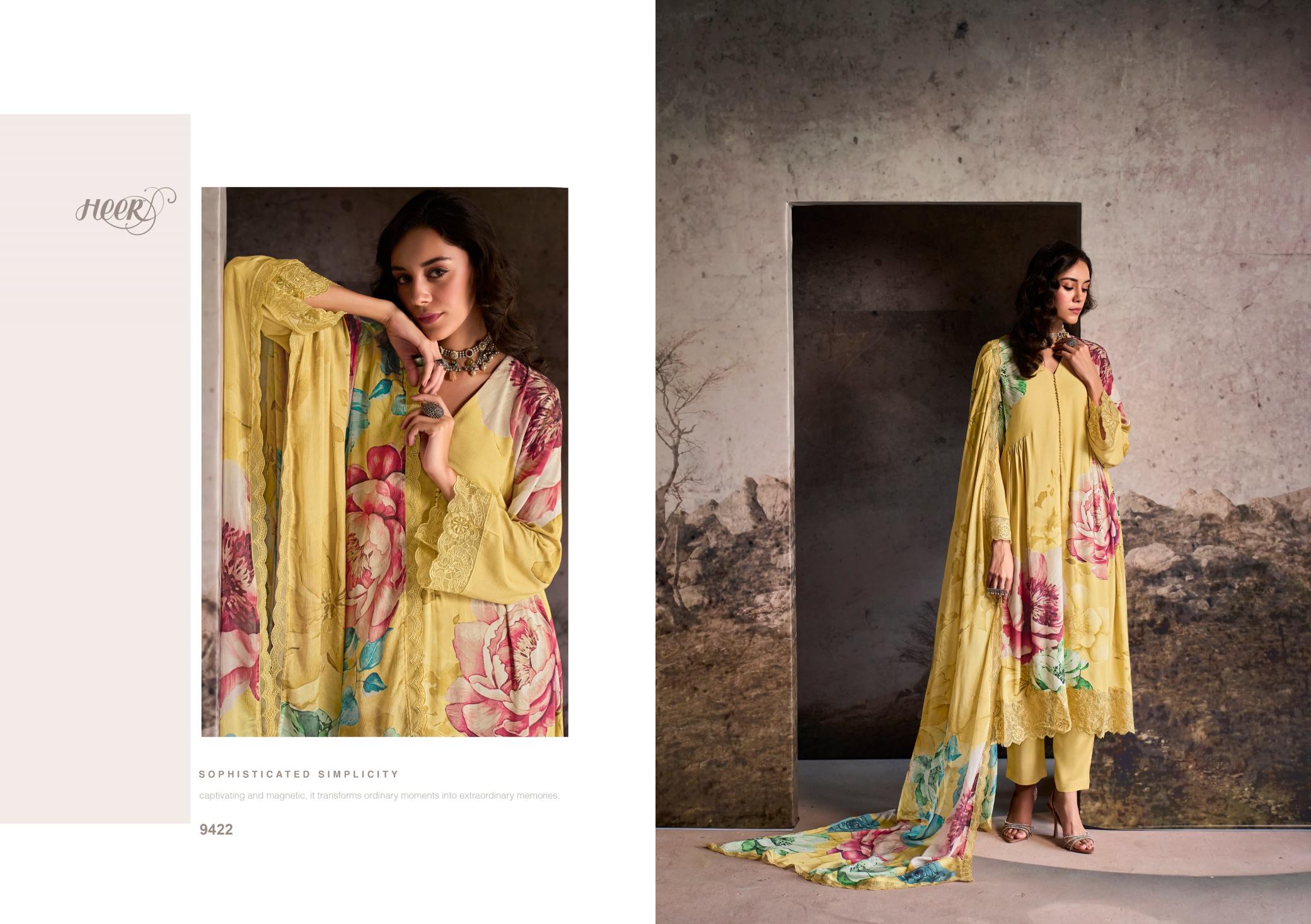 Kimora Heer Nilofer Muslin Digital Printed Salwar Suits Wholesale Catalog