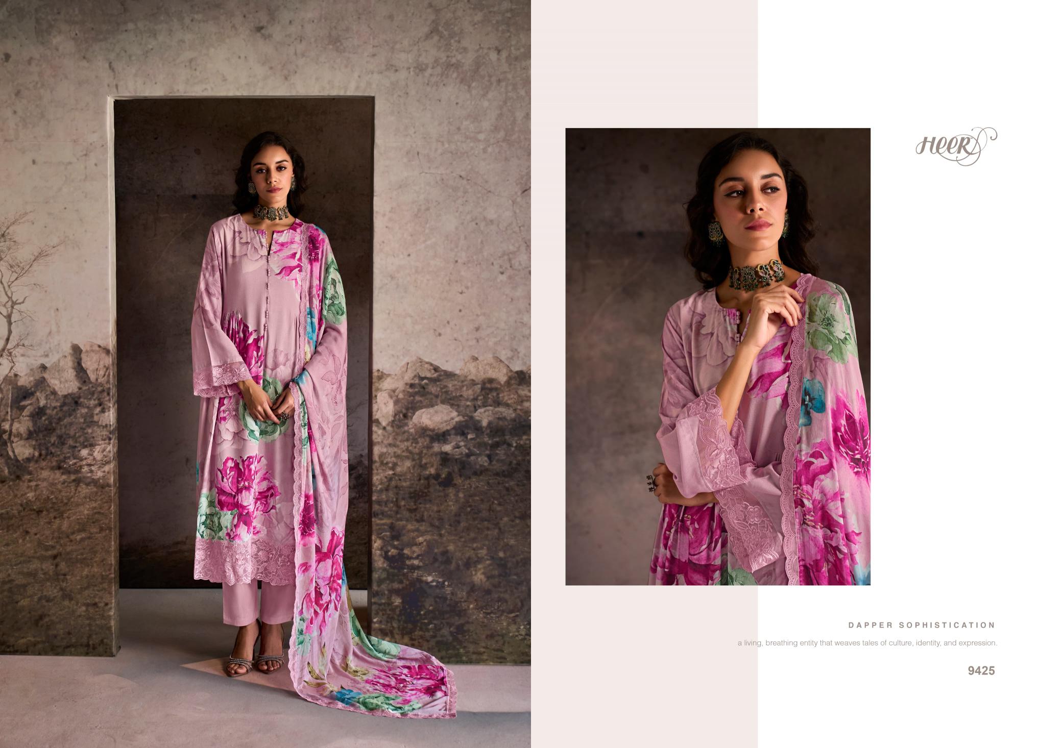 Kimora Heer Nilofer Muslin Digital Printed Salwar Suits Wholesale Catalog