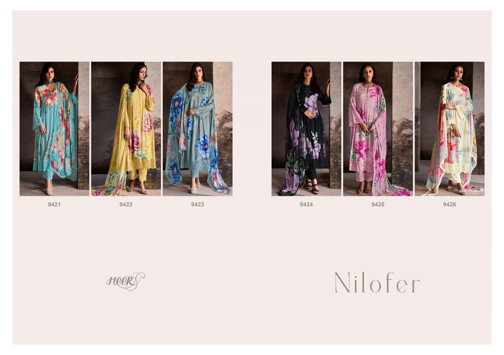 Kimora Heer Nilofer Muslin Digital Printed Salwar Suits Wholesale Catalog