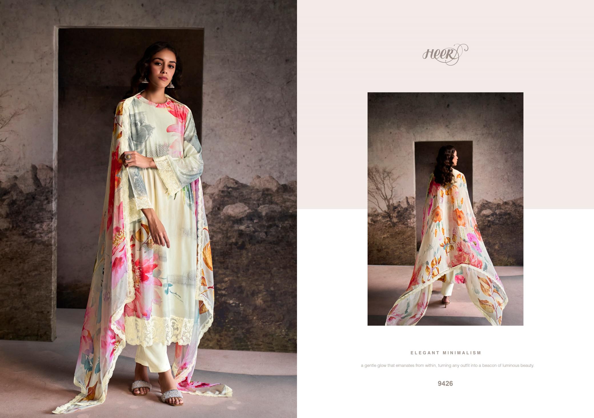 Kimora Heer Nilofer Muslin Digital Printed Salwar Suits Wholesale Catalog