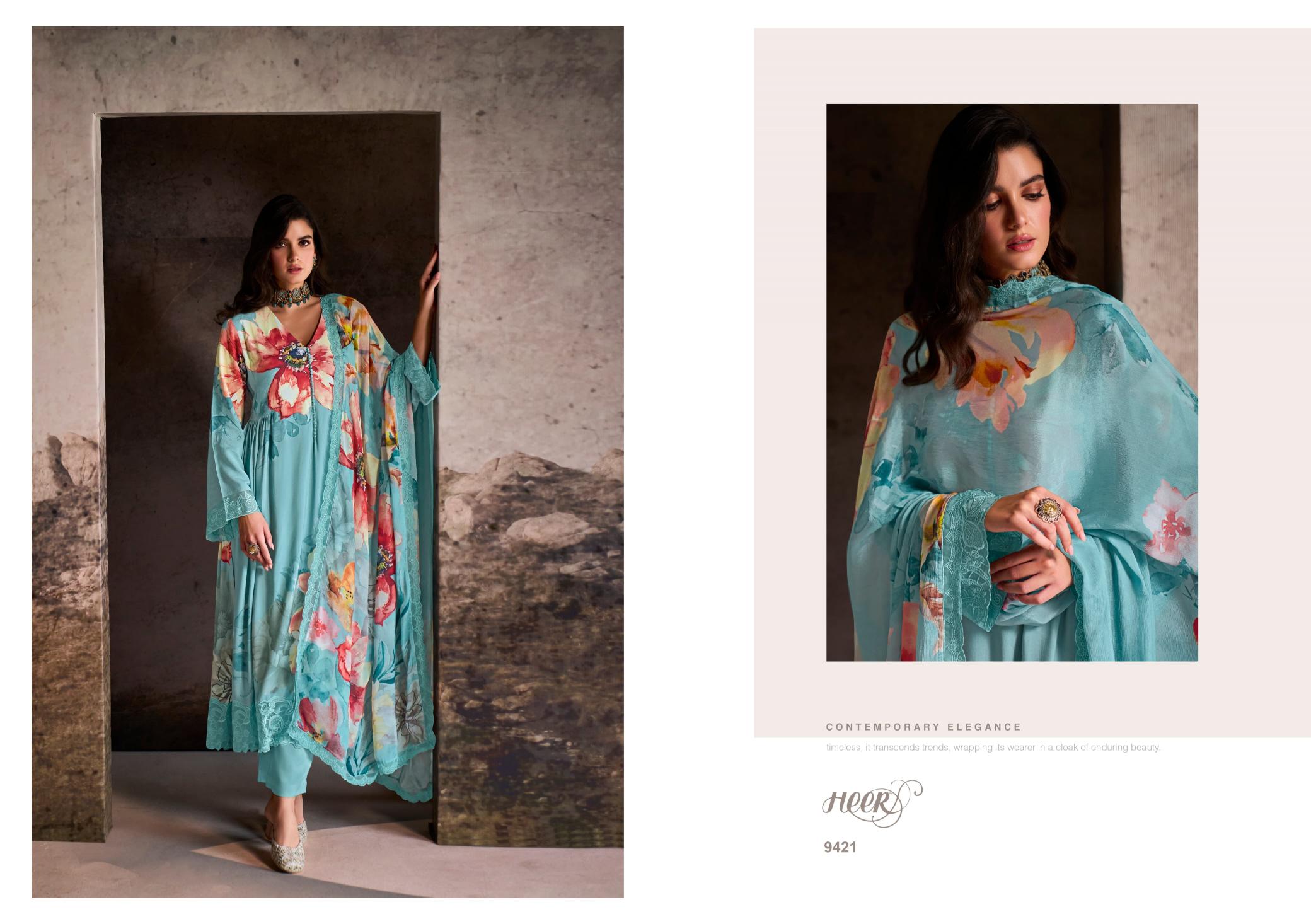 Kimora Heer Nilofer Muslin Digital Printed Salwar Suits Wholesale Catalog