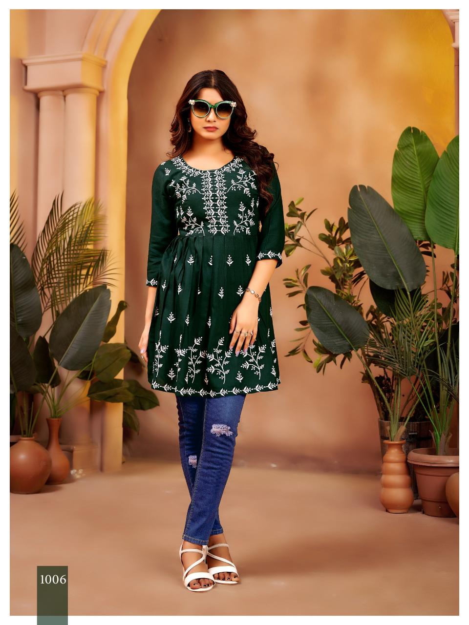 Krishna Nazakat Vol 1 India Kurti Tops Wholesale Catalog