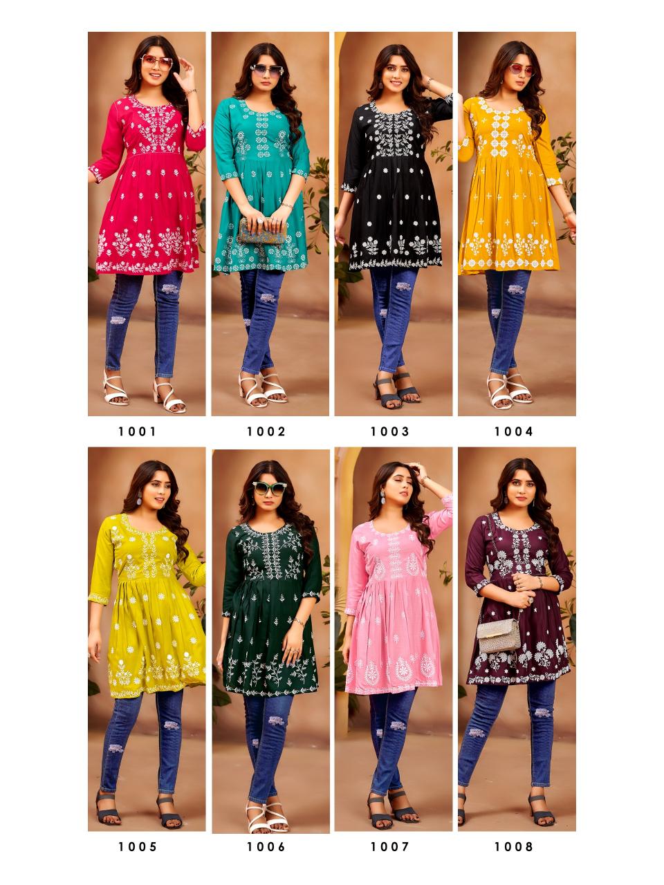 Krishna Nazakat Vol 1 India Kurti Tops Wholesale Catalog