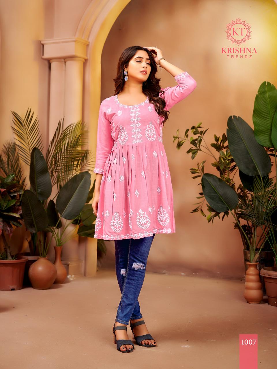 Krishna Nazakat Vol 1 India Kurti Tops Wholesale Catalog