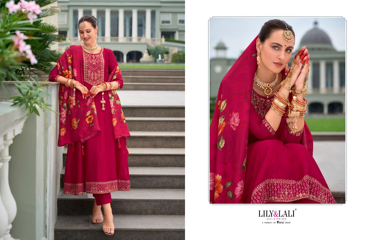 Lily And Lali Karwa Anarkali Top Kurti Wholesale Catalog