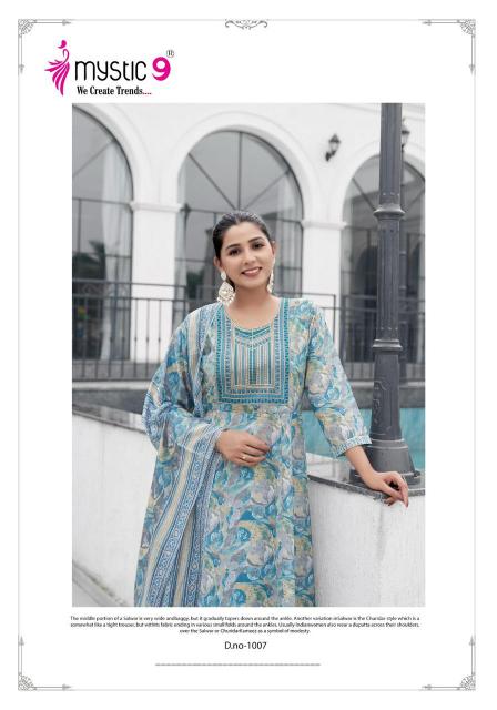 Mystic 9 Roop Vol 1 Cotton India Kurtis Wholesale Catalog 