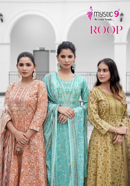 Mystic 9 Roop Vol 1 Cotton India Kurtis Wholesale Catalog 