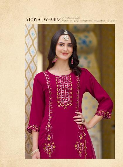 Radhika Sehnaaz Vol 4 Roman Silk Designer Kurti Wholesale Catalog