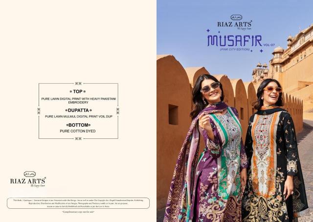 RIAZ ARTS MUSAFIR VOL 7 Dress Material Wholesale Catalog