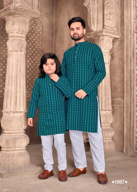 Sabella Father & Son V-3 India Full Sleeves Cotton Kurti Wholesale Catalog