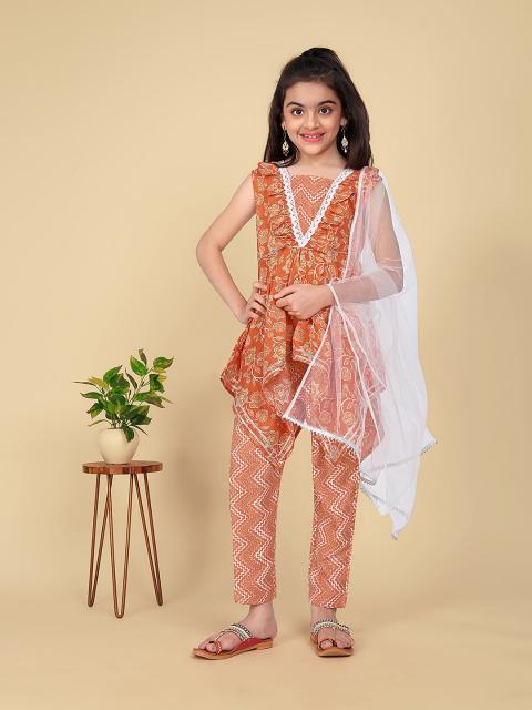 Sabella Pari Kids Printed Cotton Kurti Wholesale Catalog