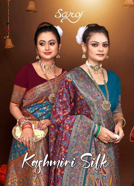 Saroj Kashmiri silk vol.4 50*600 silk saree in surat with price wholesale