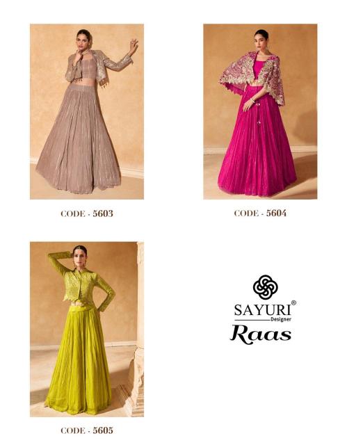 Sayuri Raas Designer Indo Western Lehenga Choli Wholesale catalog