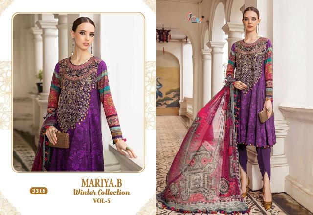 Shree Mariya B Winter Collection 5 Pakistani Salwar Kameez Wholesale Catalog