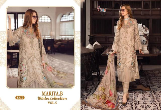 Shree Mariya B Winter Collection 5 Pakistani Salwar Kameez Wholesale Catalog