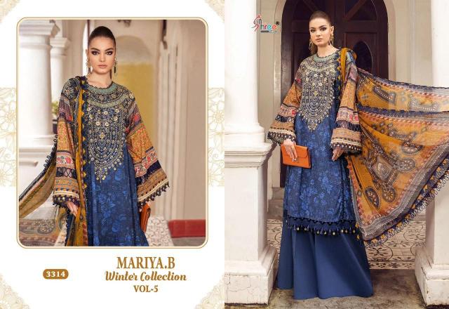 Shree Mariya B Winter Collection 5 Pakistani Salwar Kameez Wholesale Catalog