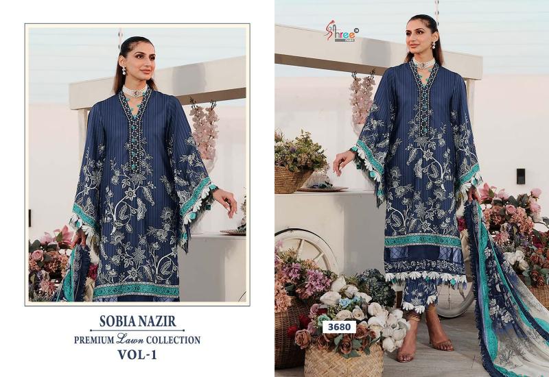 Shree Sobia Nazir Premium Lawn Collection Vol 1 Cotton Dupatta Salwar Kameez Wholesale Catalog