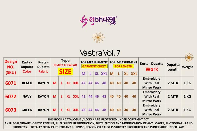 SHUBHVASTRA VASTRA VOL 7 New Exclusive Festival Wear Kurta Wholesale Catalog