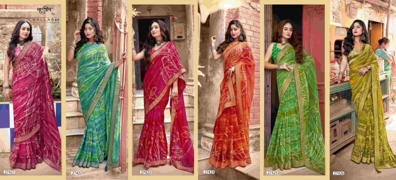 Vallabhi Imarti Georgette Printed Saree Wholesale Catalog