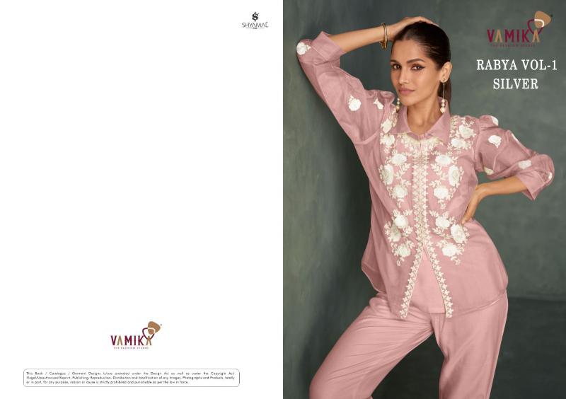 Vamika Rabya Vol-1 Silver Co-ord set Western Wear Wholesale catalog