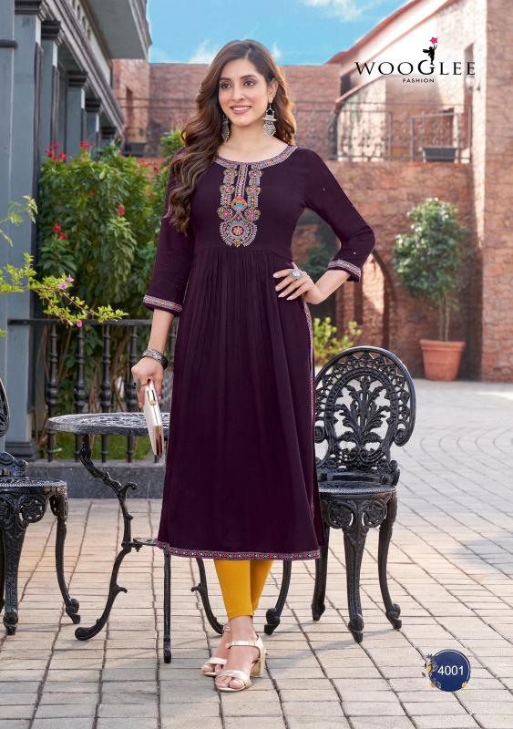 Wooglee Ananta Black Kurti India Wholesale catalog