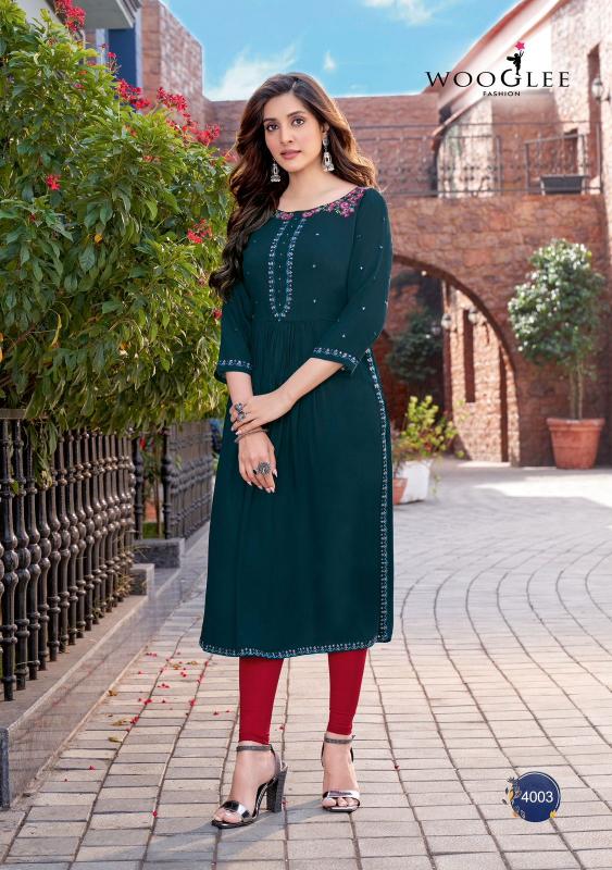 Wooglee Ananta Black Kurti India Wholesale catalog