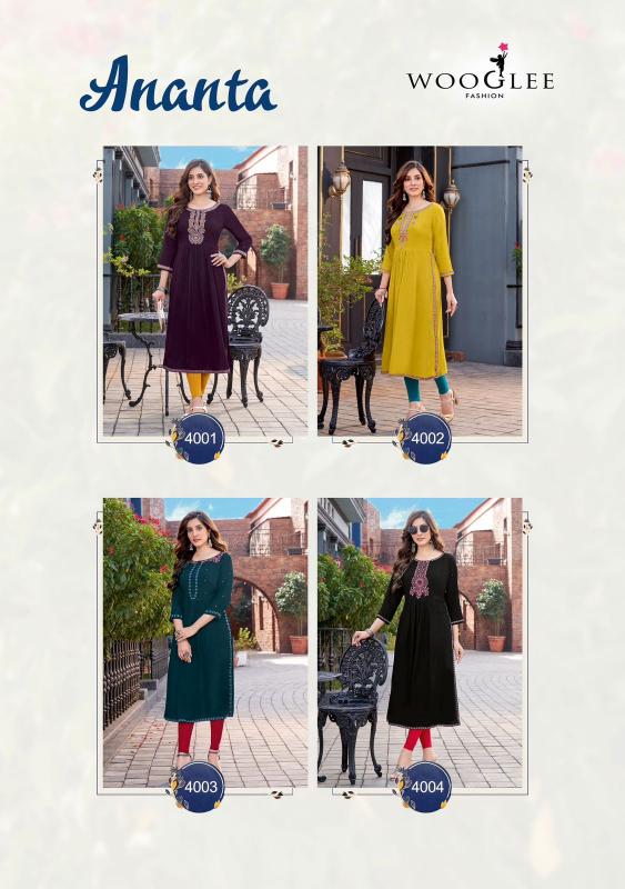 Wooglee Ananta Black Kurti India Wholesale catalog