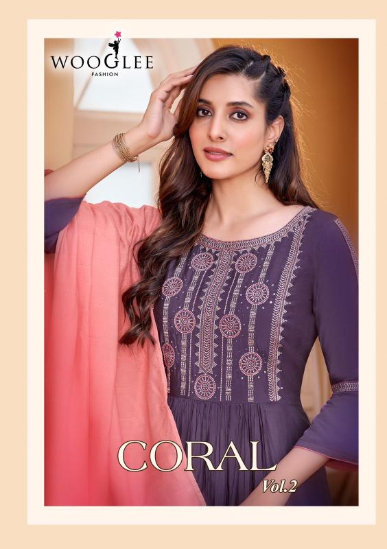 WOOGLEE Coral Vol 2 Anarkali Kurti Wholesale Catalog