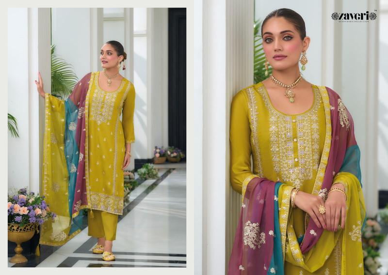 Zaveri Simar Embroidered Ready Made Pakistani Suit Wholesale Catalog